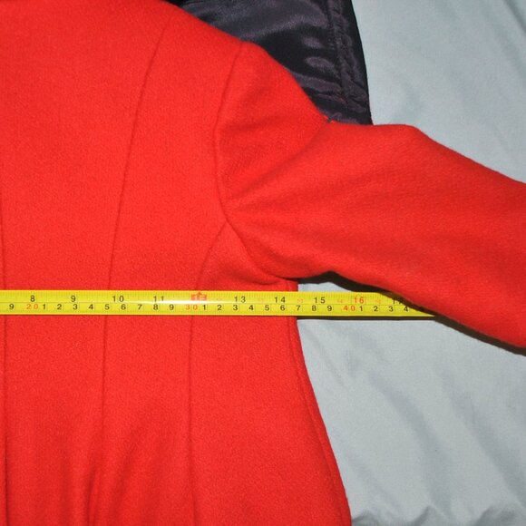 Vintage Rothschild Wool Coat Girls Size 4 Red & Blue Pea Coat - Picture 14 of 15